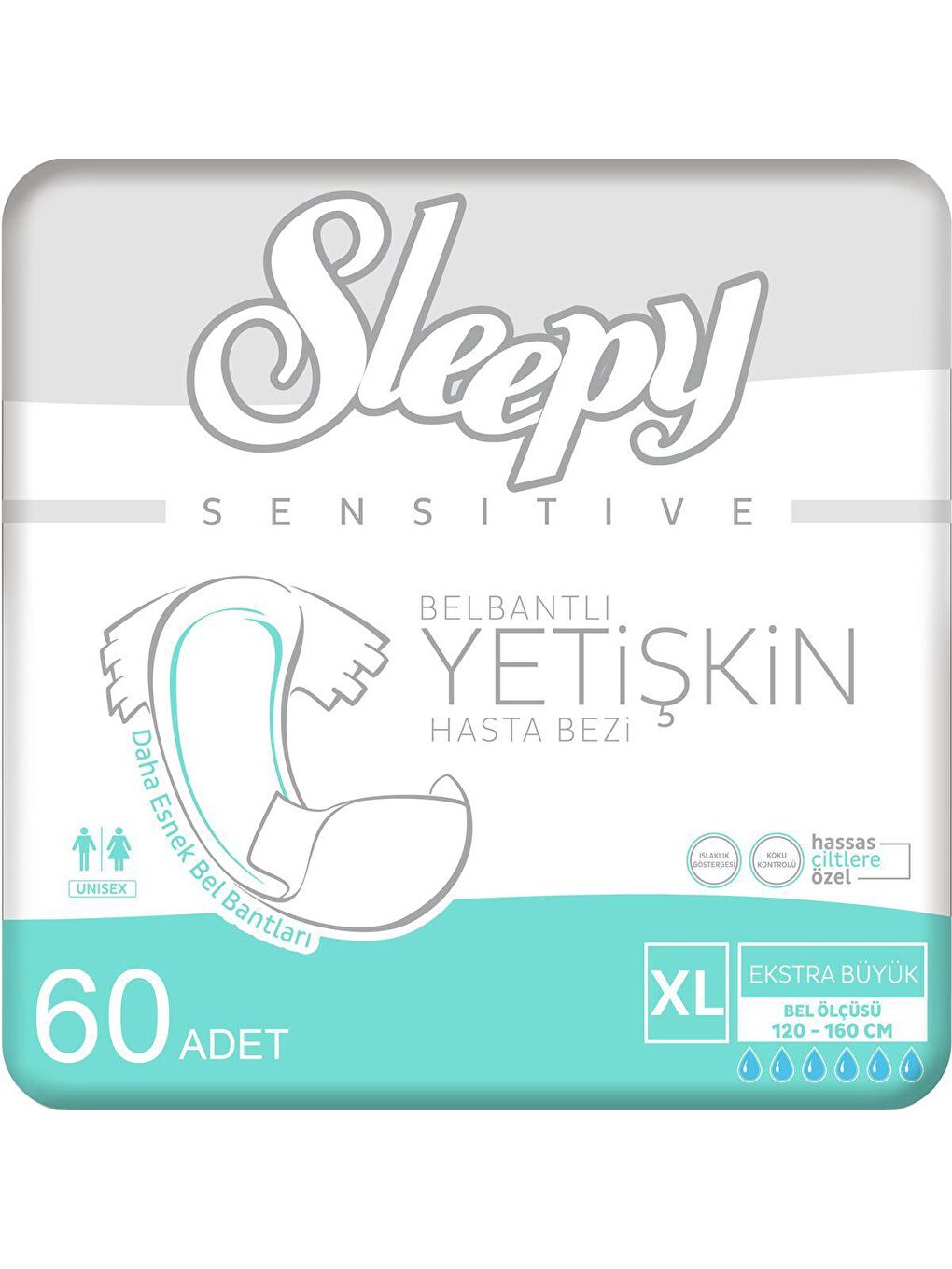 Sleepy Beyaz 2'li Xlarge Yetişkin Hasta Bezi 30x2 (60 Adet)