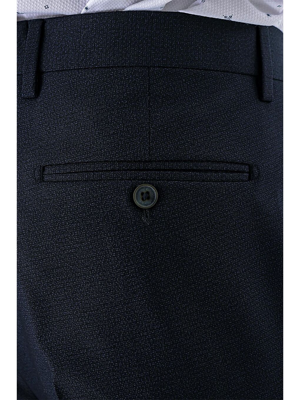 Koyu Lacivert Esnek Yandan Cepli Slim Fit Classic Erkek Pantolon 1003240152-4
