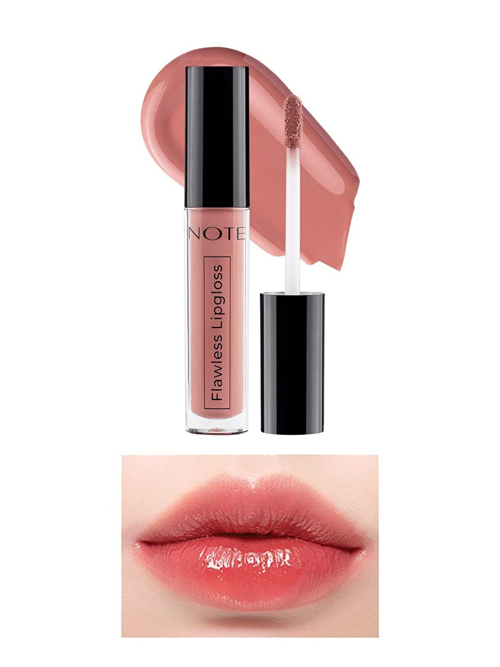 Note Cosmetique Nude Flawless Lipgloss Nemlendirici Etkili Parlak Ruj 01 Nude Touch - Nude - 2