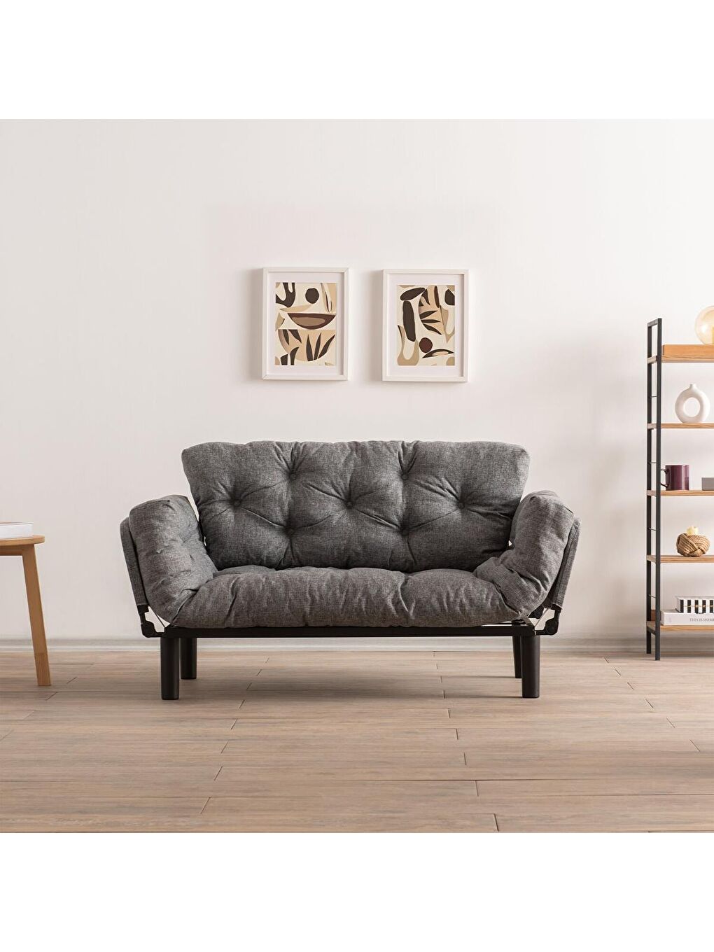 Nitta İkili Kanepe Keten Açık Gri-4