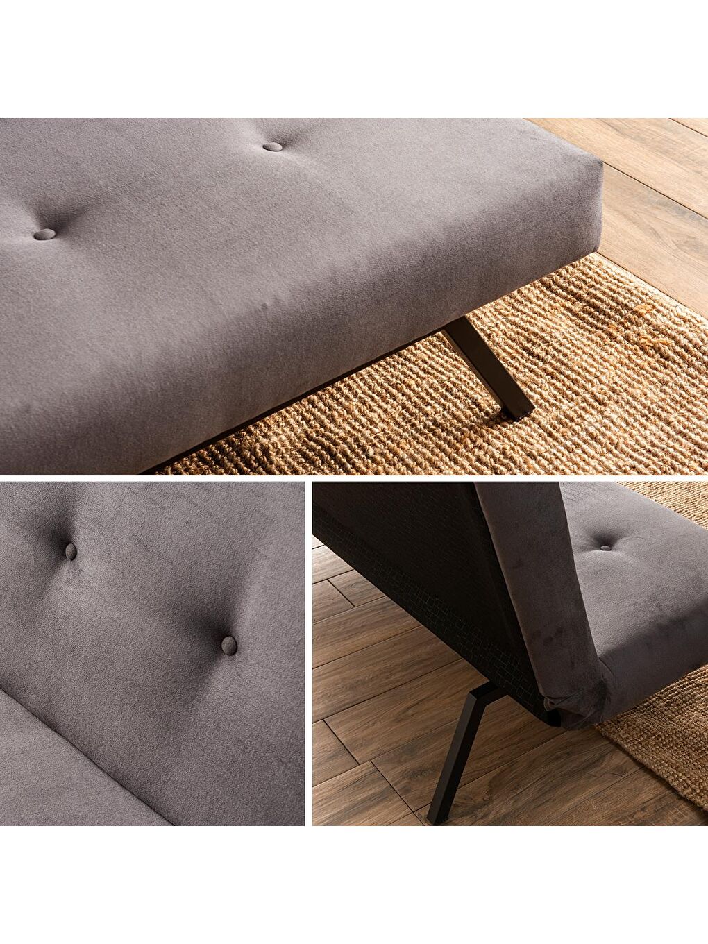 Zola Üçlü Yataklı Koltuk - Soho Gri-7