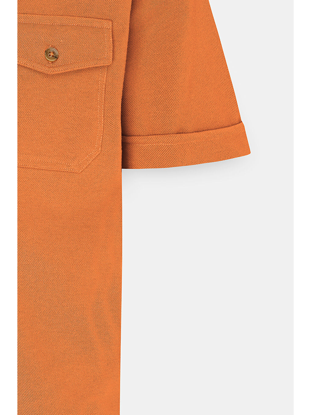 Erkek Turuncu Slim Fit Dar Kesim %100 Pamuk Polo Yaka Tişört-6
