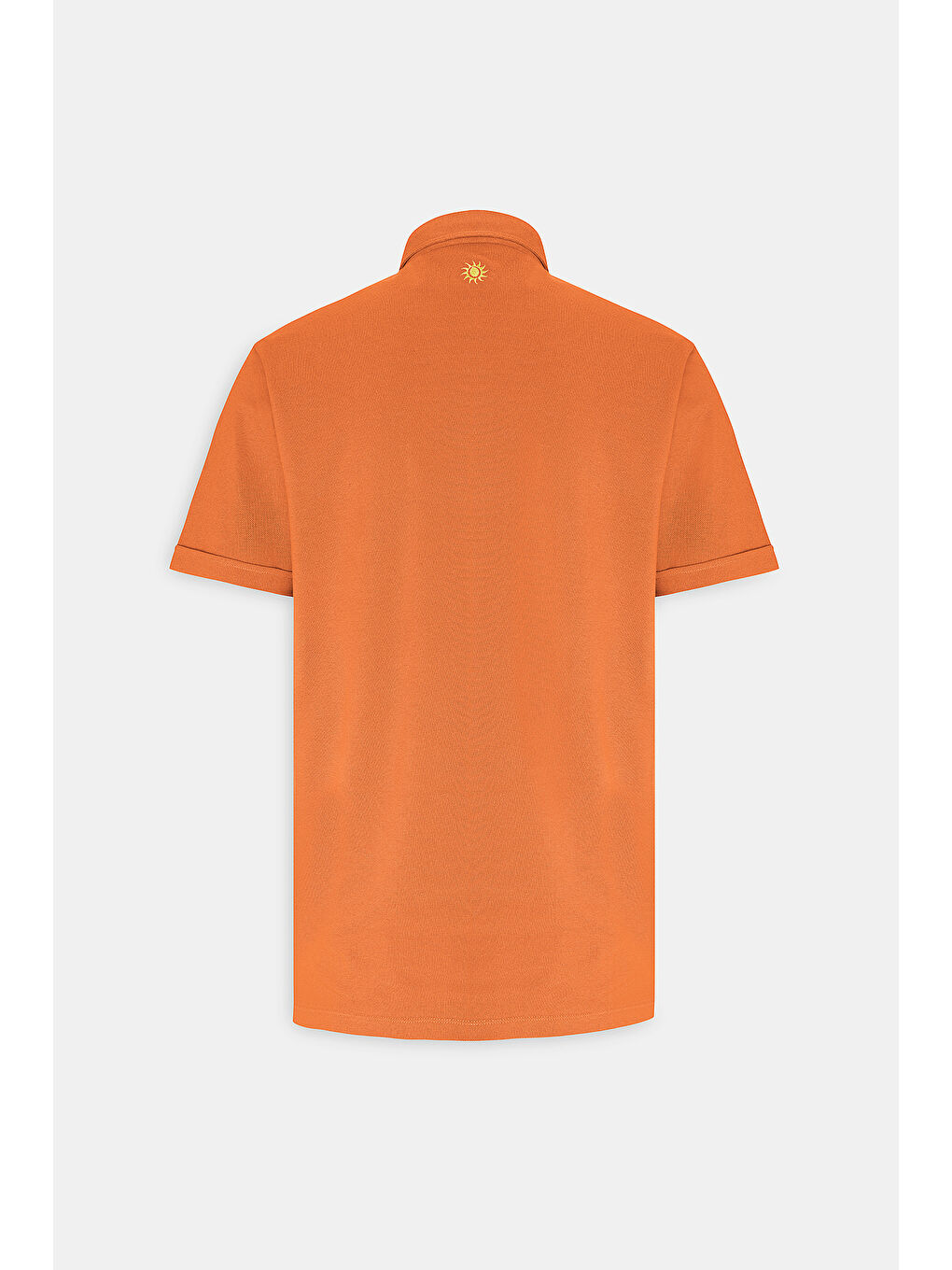 Erkek Turuncu Slim Fit Dar Kesim %100 Pamuk Polo Yaka Tişört-7