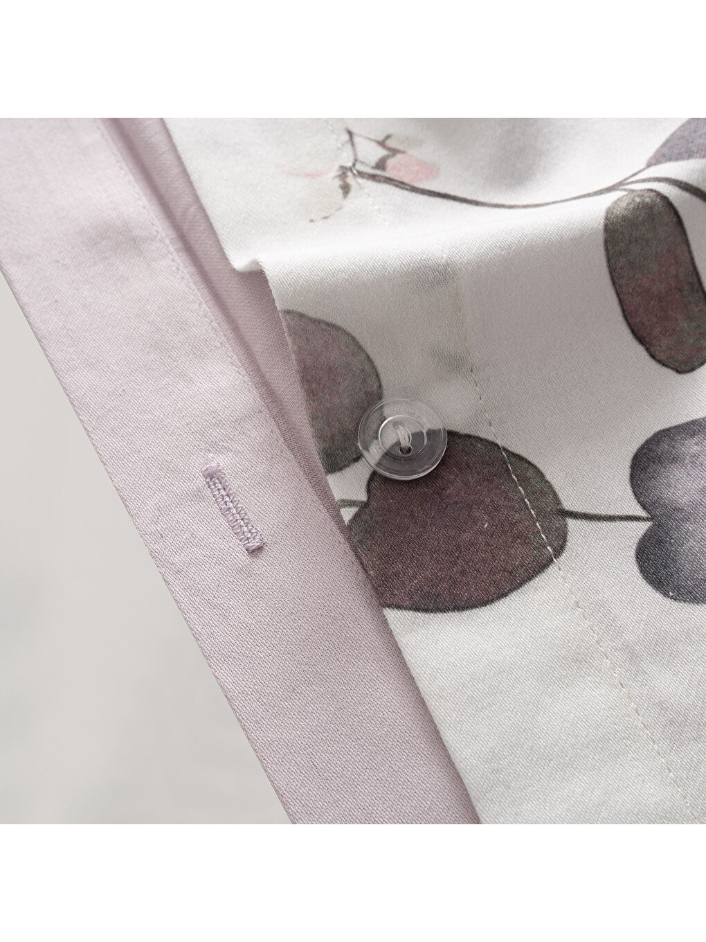 Florissa Bahar Dokusu Çift Kişilik %100 Ege Pamuğu Nevresim Takımı - Çarşaflı - 4 Yastıklı Lila-3