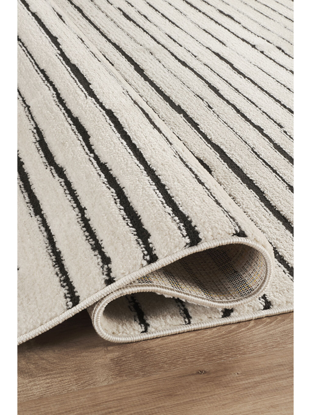 Ekru Konfor Jung 7187 Modern Dokuma Yumuşak Post Shaggy Halı-200x290-3