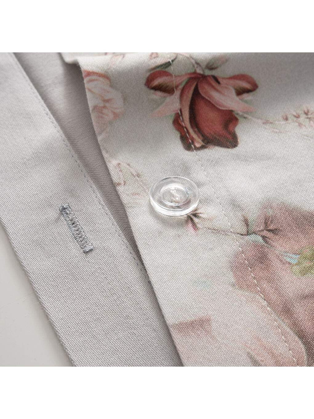 Turkuaz Bloomy Çiçek Senfonisi Çift Kişilik %100 Ege Pamuğu Nevresim Takımı - Çarşaflı - 4 Yastıklı Mint-4