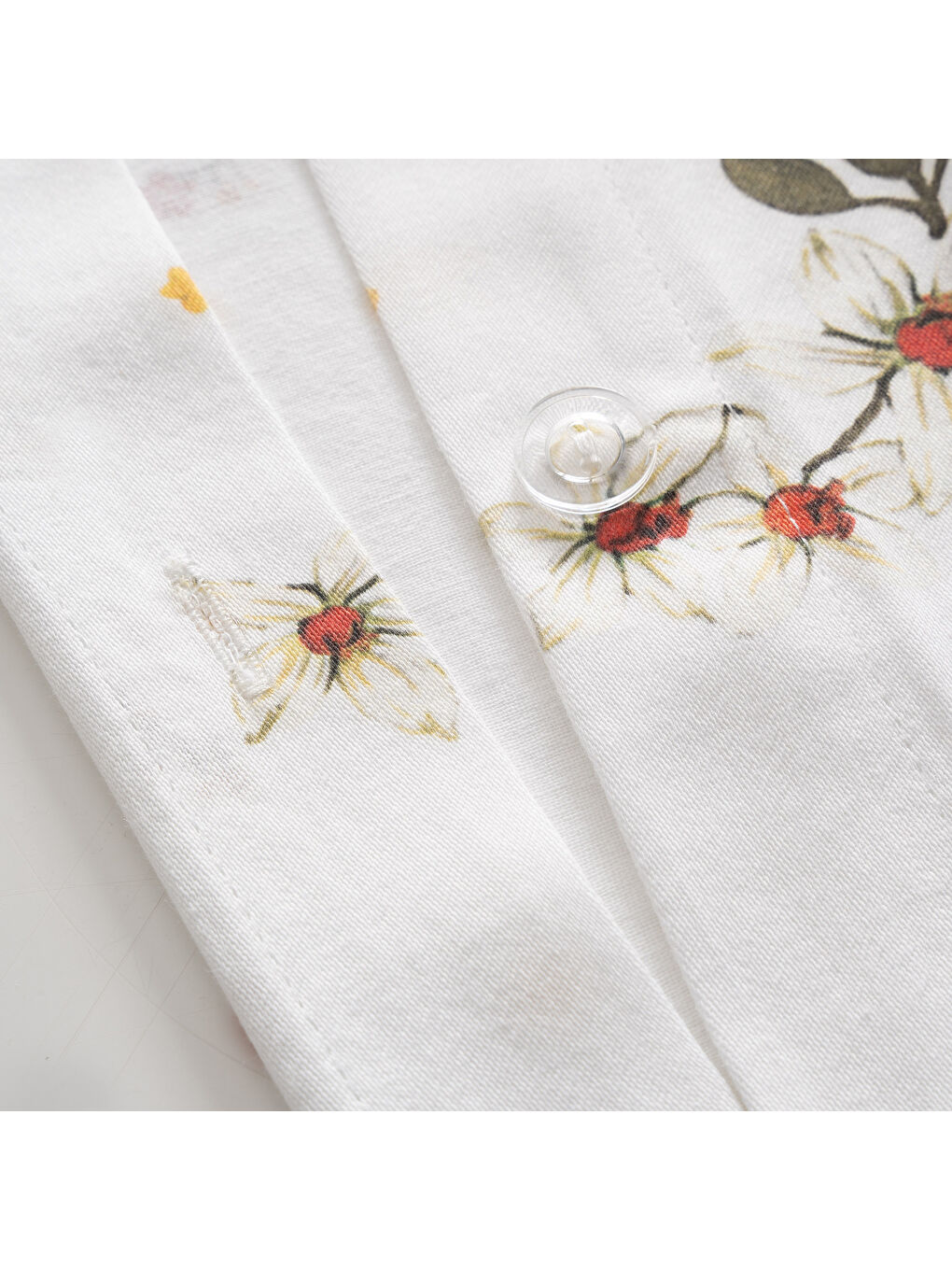 Karışık Gardenya Sessiz Bahar Çift Kişilik %100 Ege Pamuğu Nevresim Takımı - Çarşaflı - 4 Yastıklı Renkli-4