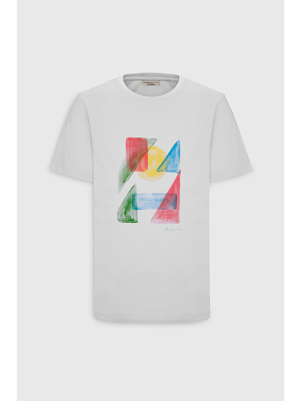 Erkek Beyaz Slim Fit Dar Kesim Pamuklu Baskılı Bisiklet Yaka Tişört-4