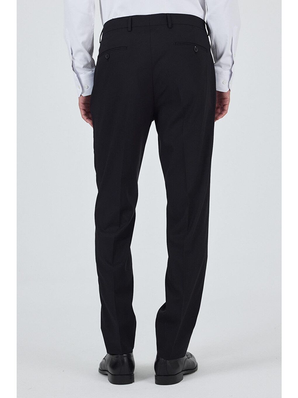 Siyah Yan Cep Açık Paça Comfort Fit Esnek Classic Pantolon 1003250907-4