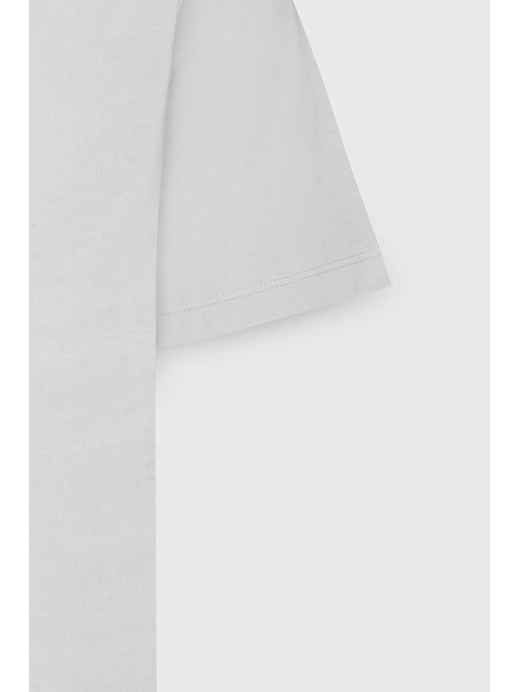 Erkek Beyaz Slim Fit Dar Kesim Pamuklu Baskılı Bisiklet Yaka Tişört-6