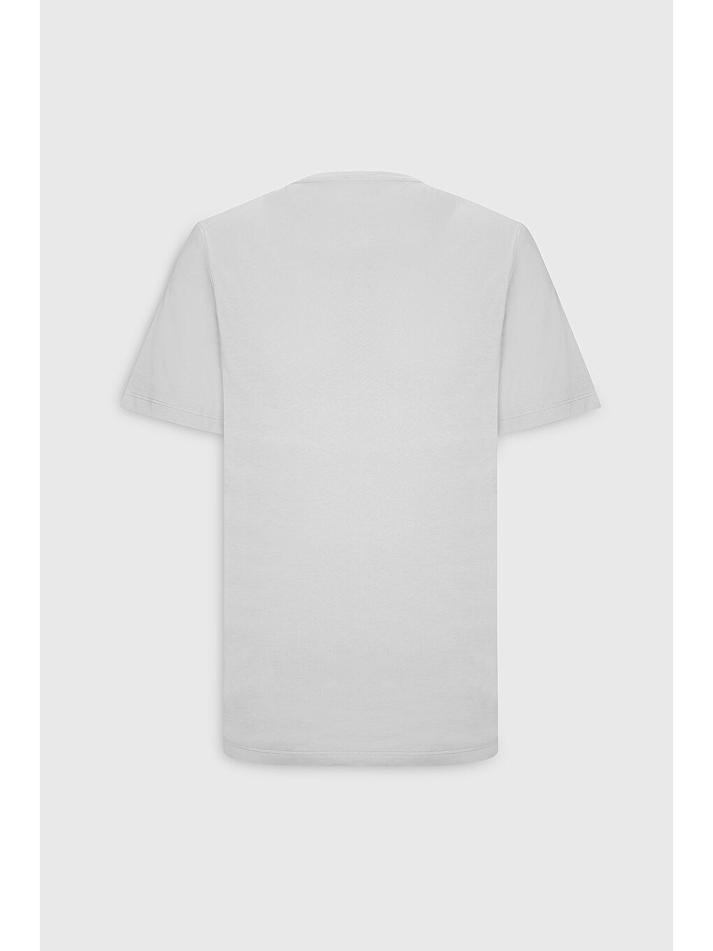 Erkek Beyaz Slim Fit Dar Kesim Pamuklu Baskılı Bisiklet Yaka Tişört-7