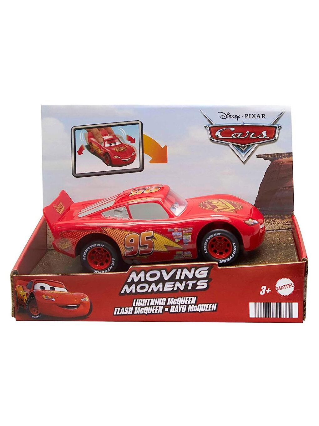 Disney Cars Renksiz Cars Hareketli Dostlar Şimşek Mcqueen HPH64 - 3