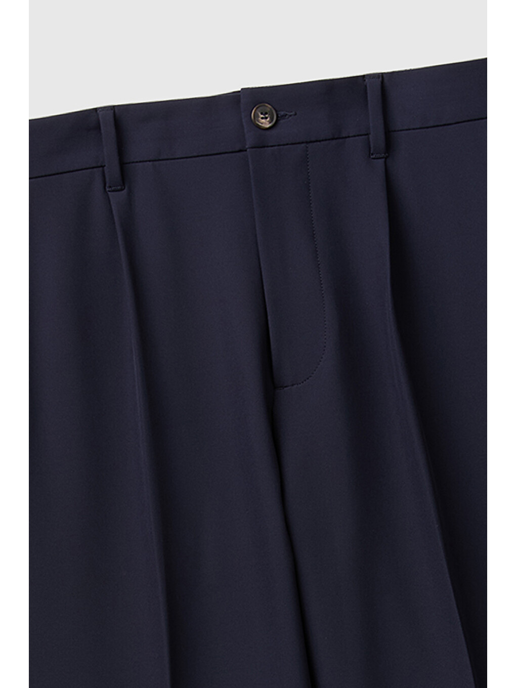 Erkek Lacivert Beli Lastikli Pileli Pantolon-2