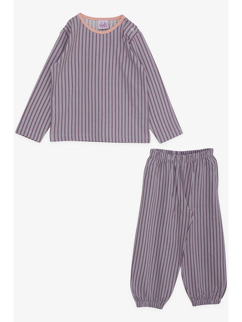 Kız Bebek Pijama Takımı Desenli Açık Lila (1 Yaş)