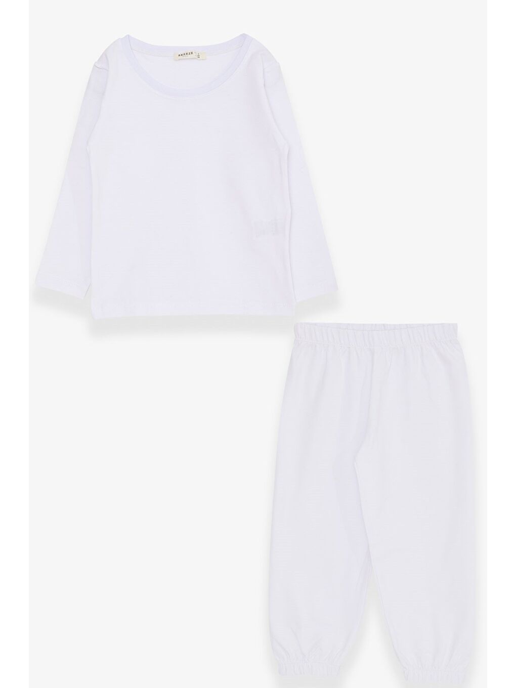 Erkek Bebek Pijama Takımı Basic Beyaz (9 Ay)