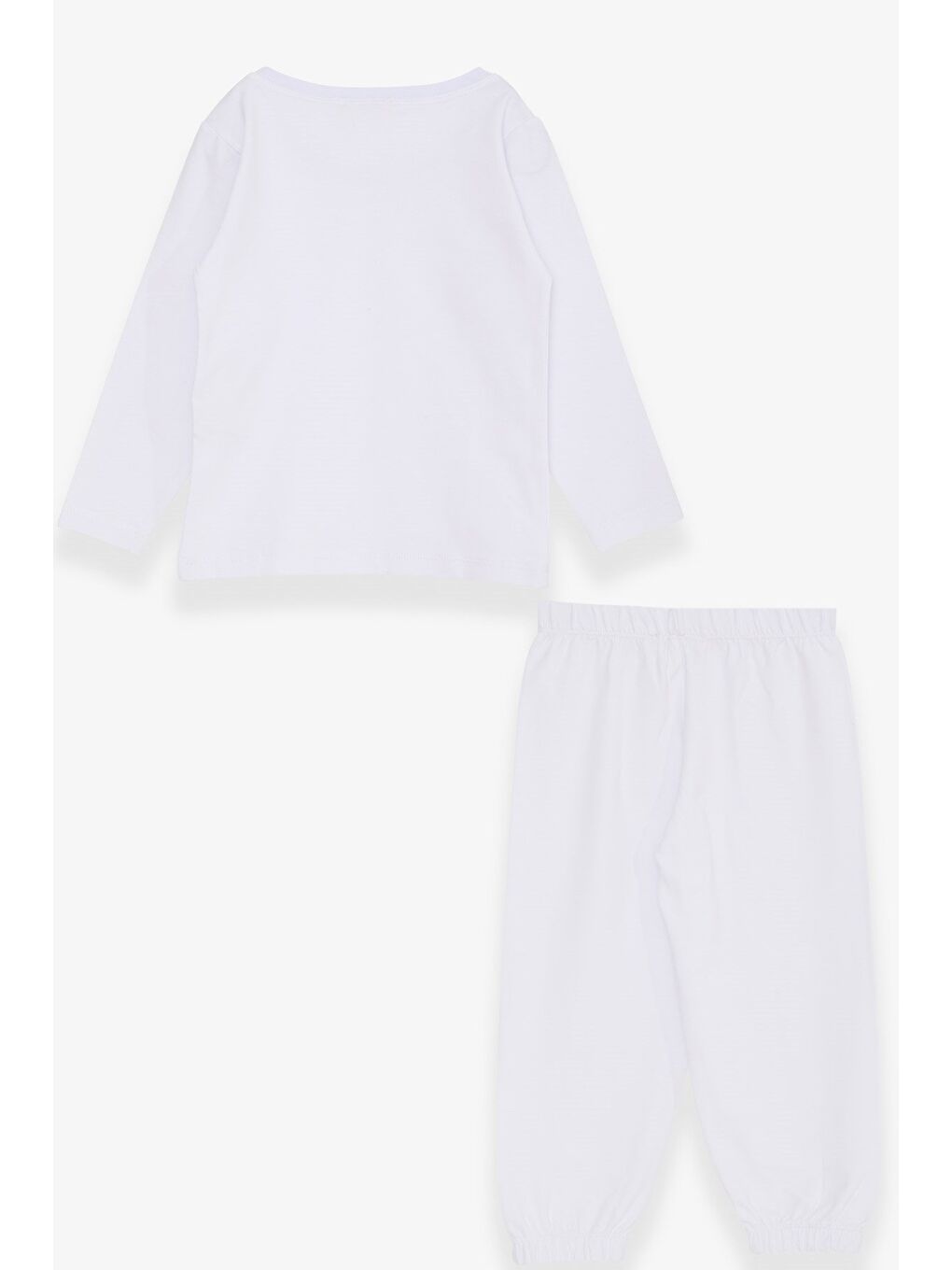 Erkek Bebek Pijama Takımı Basic Beyaz (9 Ay)-1