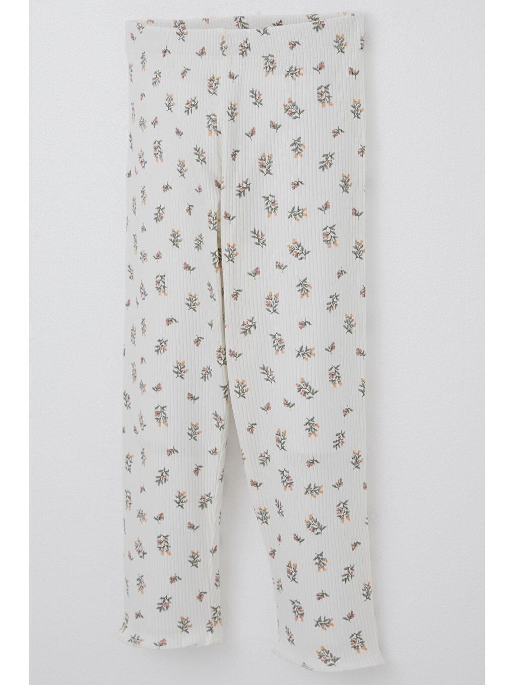 Breeze Kız Bebek Pijama Takımı Çiçek Desenli Omuzu Düğmeli Ekru (9 Ay-3 Yaş) - 3