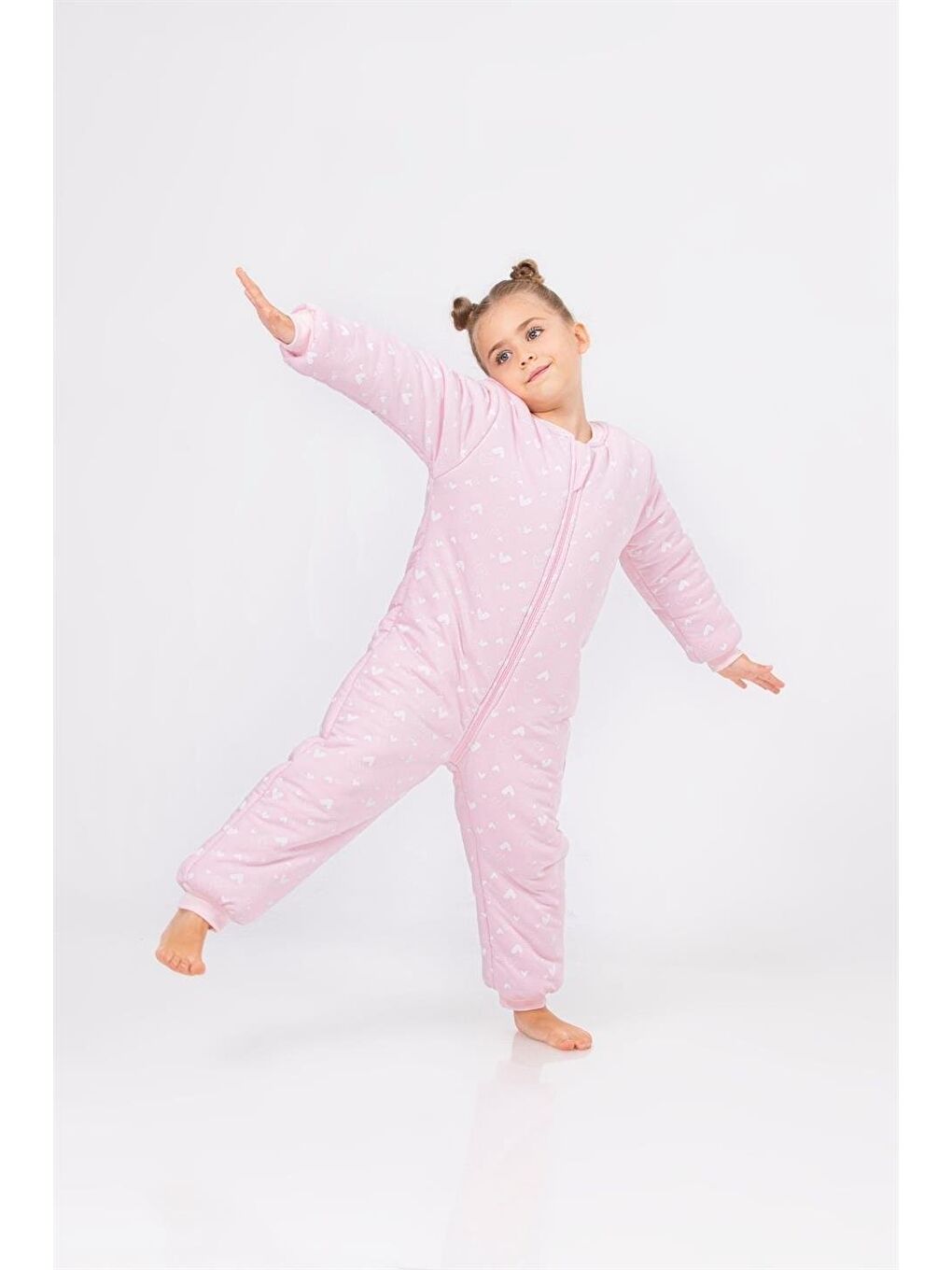 Pembe Kız Erkek Çocuk Kalın Elyaf Dolgulu Premium Kalite 2.5 Tog Desenli Uyku Tulumu-1