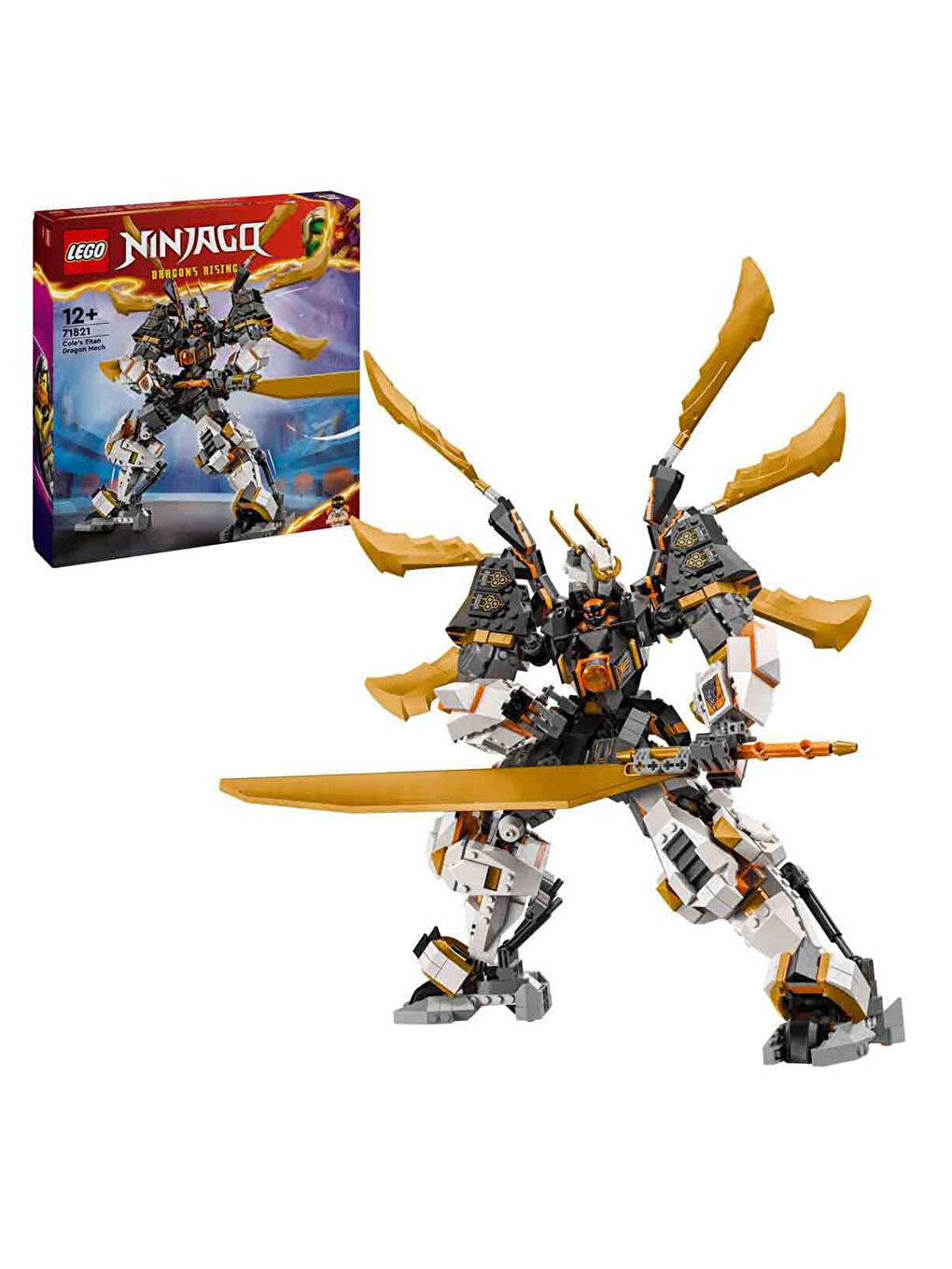 Lego Renksiz NINJAGO Cole un Titan Ejderha Robotu Macera Oyuncağı 71821