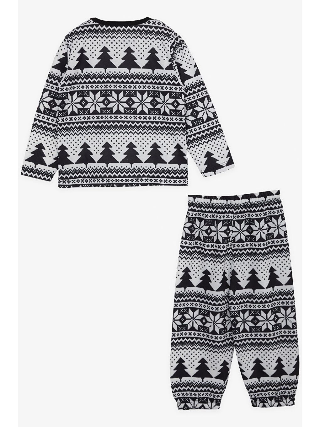 Erkek Bebek Pijama Takımı Çam Ağacı Desenli Karışık Renk (9 Ay)-1