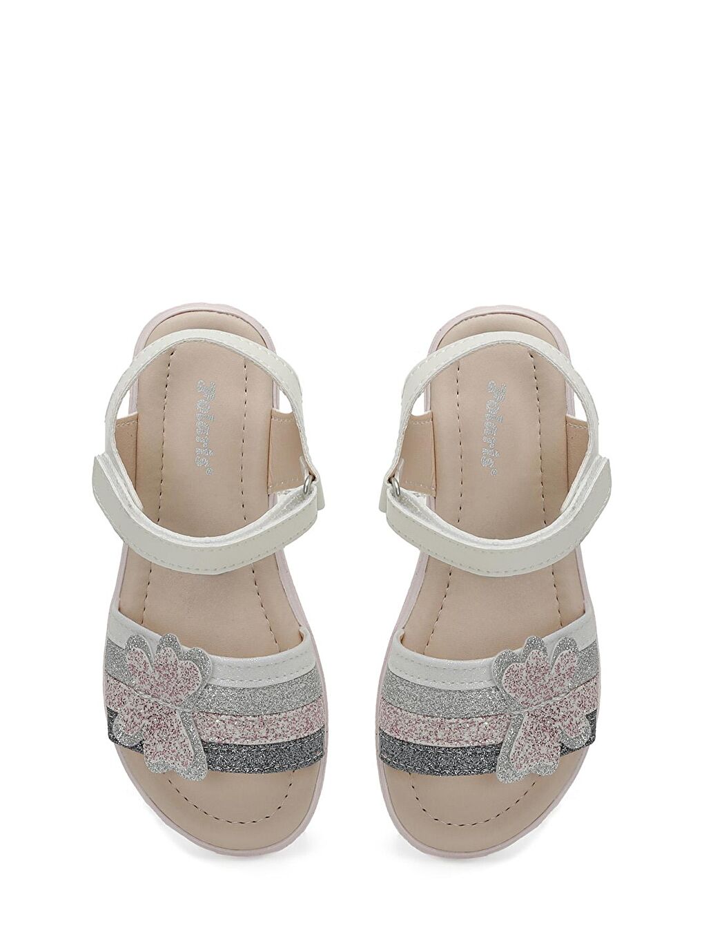 Beyaz Kız Çocuk Sandalet-3