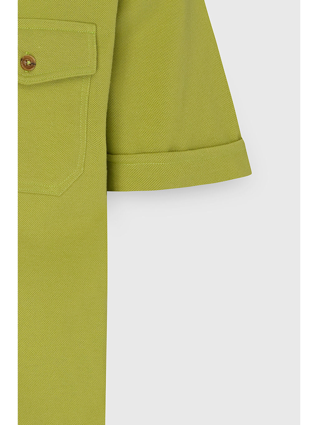 Erkek Fıstık Yeşil Slim Fit Dar Kesim %100 Pamuk Polo Yaka Tişört-6