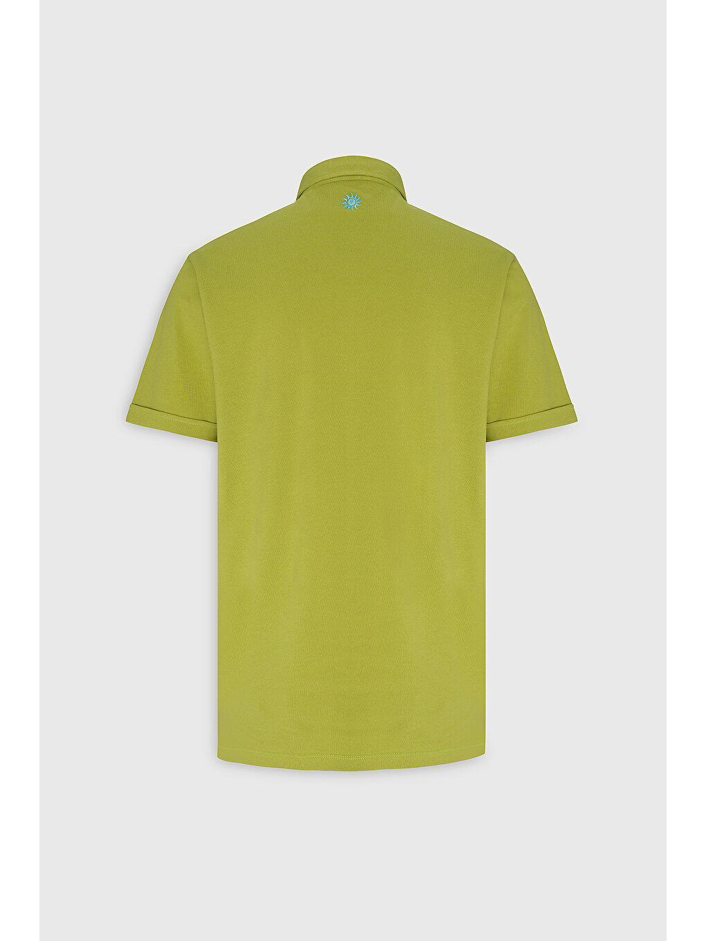 Erkek Fıstık Yeşil Slim Fit Dar Kesim %100 Pamuk Polo Yaka Tişört-7