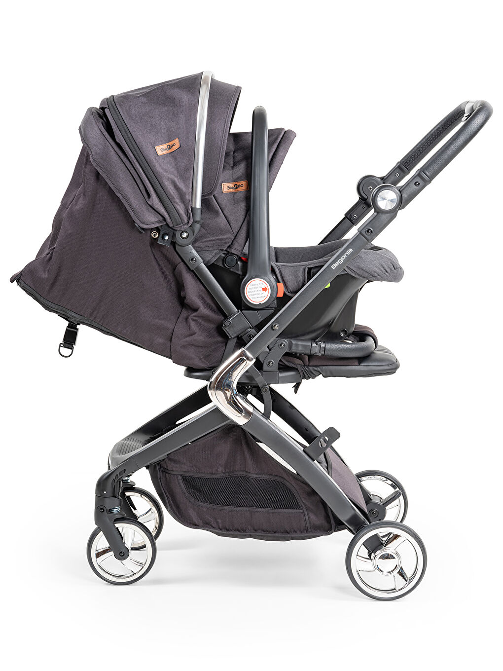 Baby2Go Begonia Travel Sistem Bebek Arabası Gri - 3