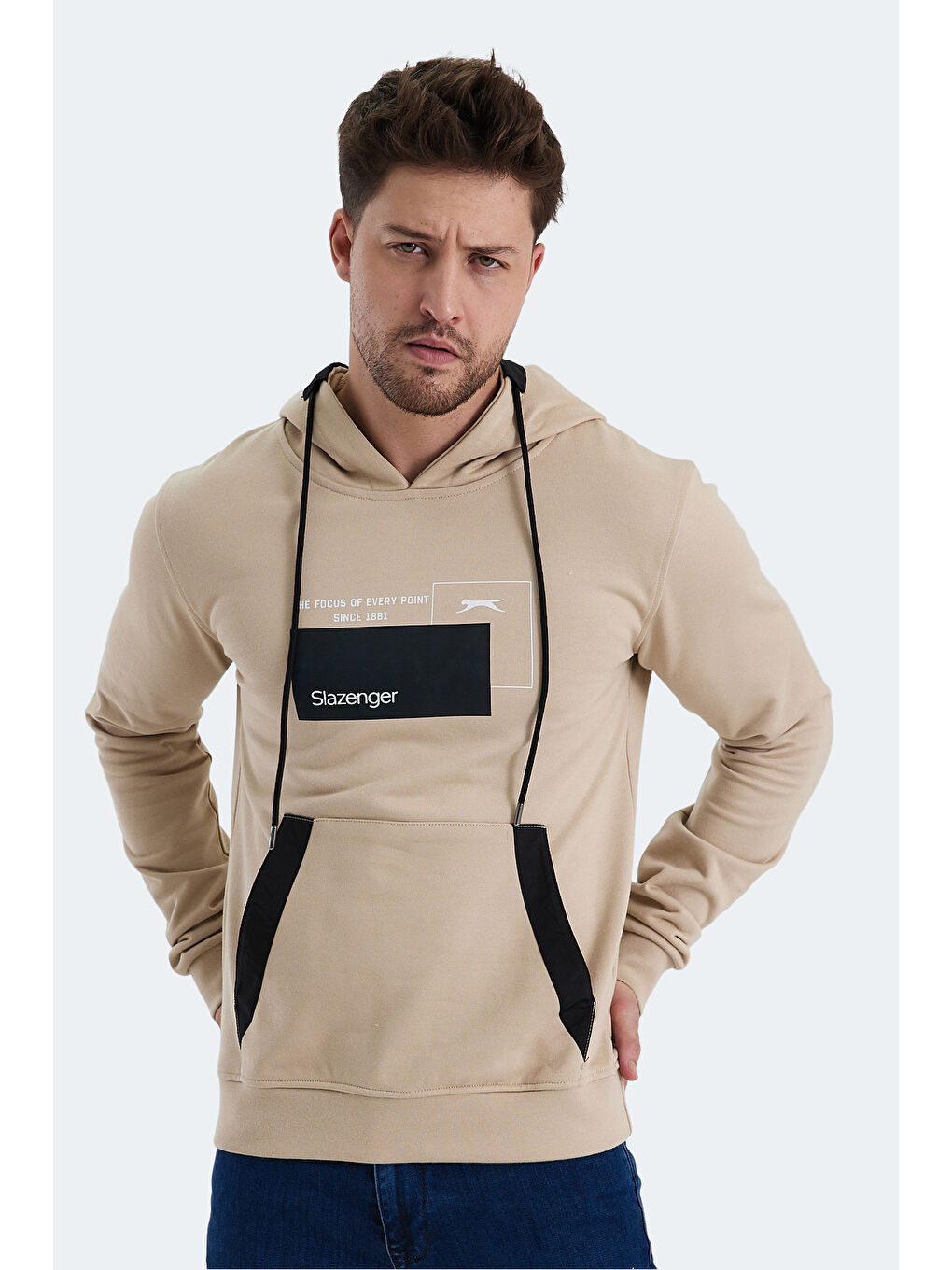 SLAZENGER Erkek Sweatshirt Bej - 5