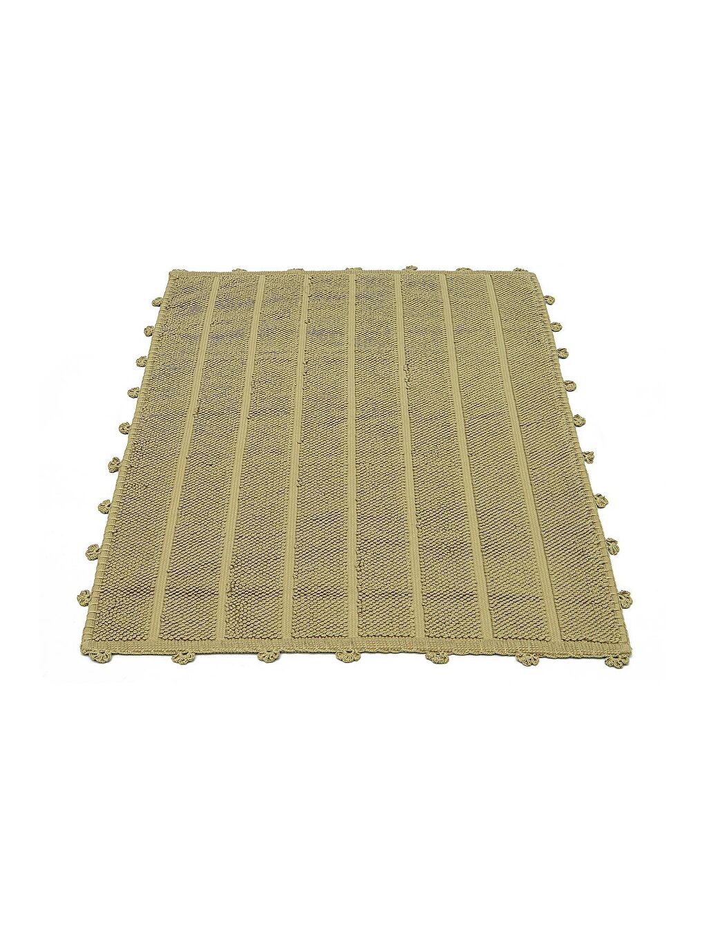 Kamila Banyo Paspası %100 Pamuk El Nakışlı Yeşil 50x80 Cm