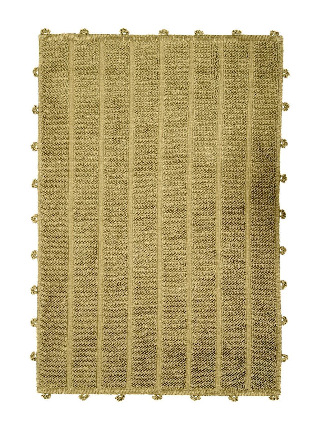 Kamila Banyo Paspası %100 Pamuk El Nakışlı Yeşil 50x80 Cm-1