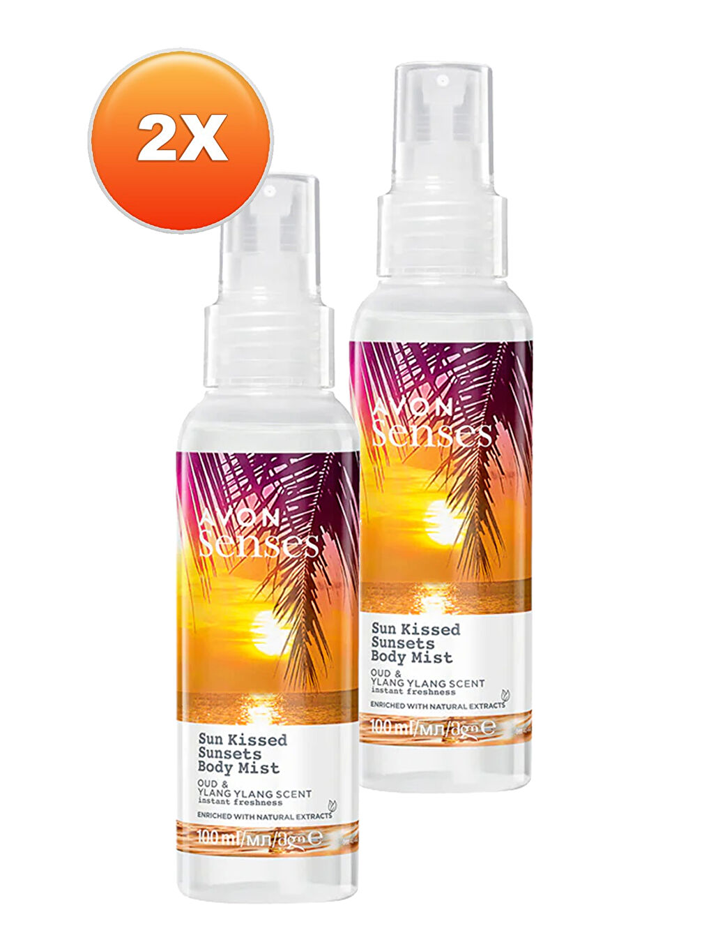 AVON Renksiz Senses Sun Kissed Sunsets Vücut Spreyi 100 Ml. İkili Set - 1