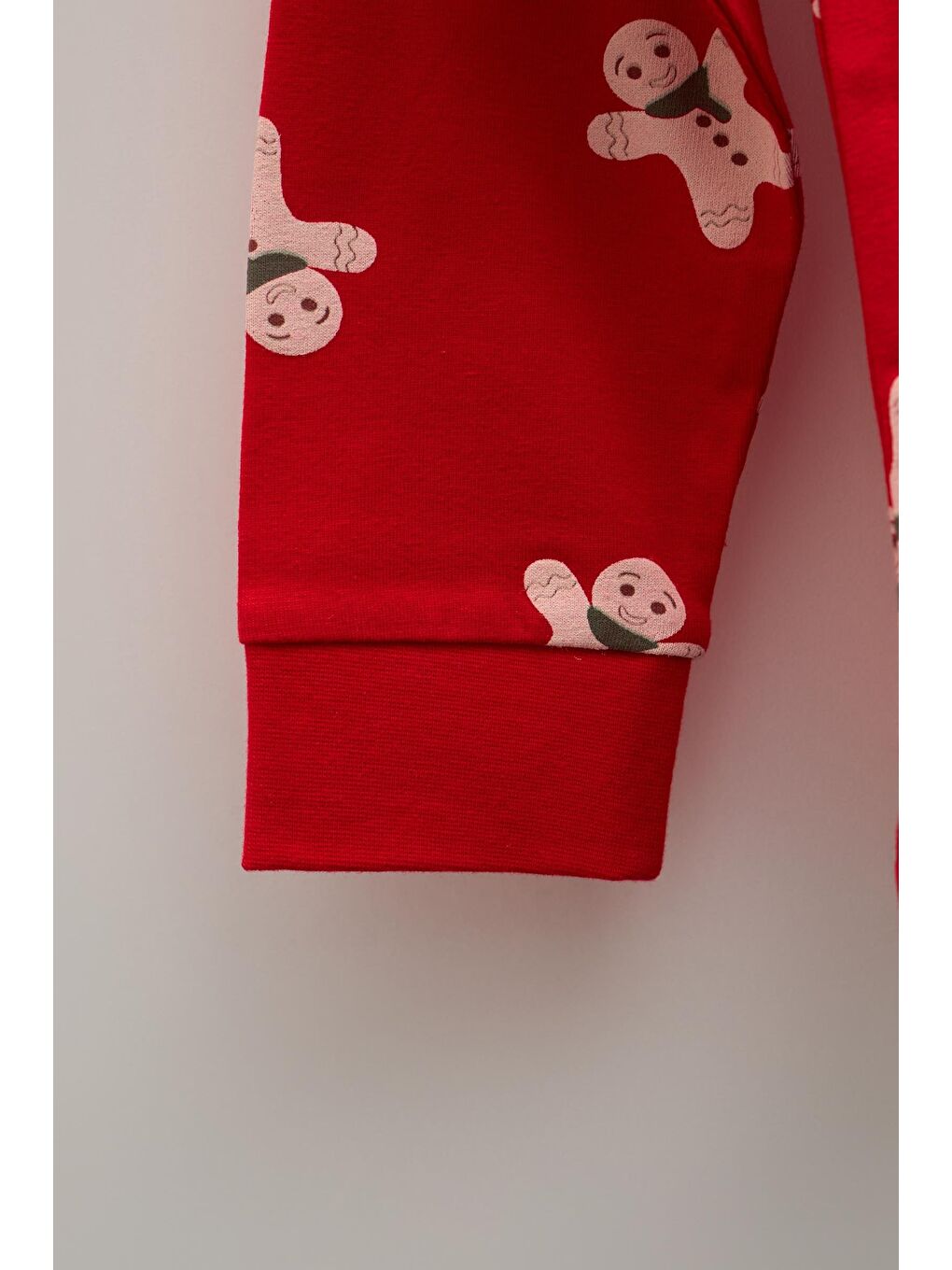 Çocuk New Year Desenli Pijama Takımı Kırmızı-2