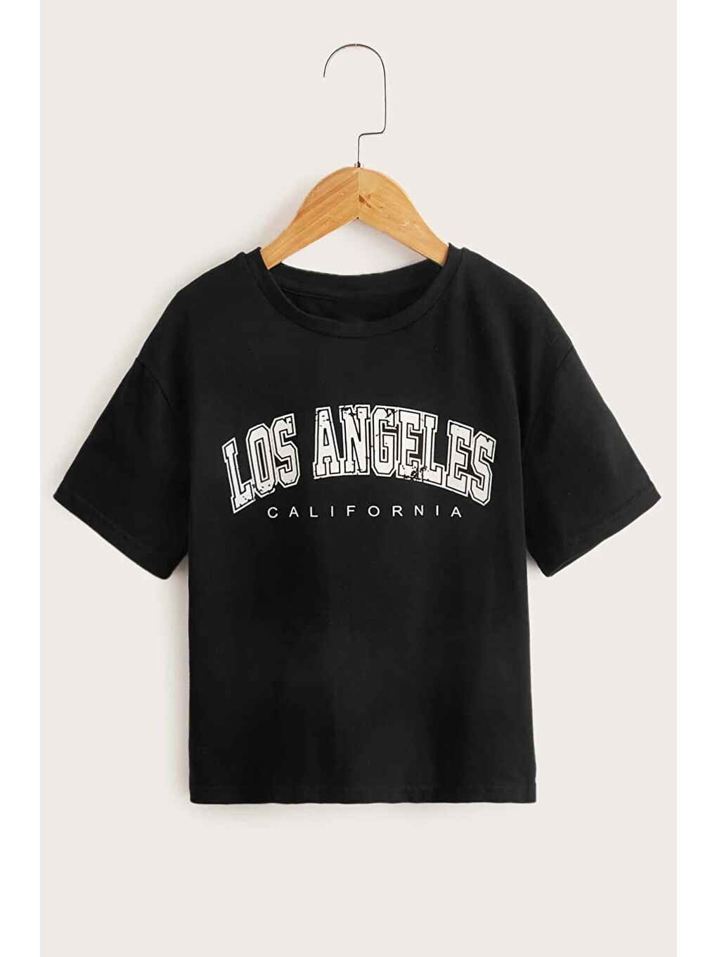 uyguntarz Siyah Çocuk Los Angles Pamuklu Tshirt