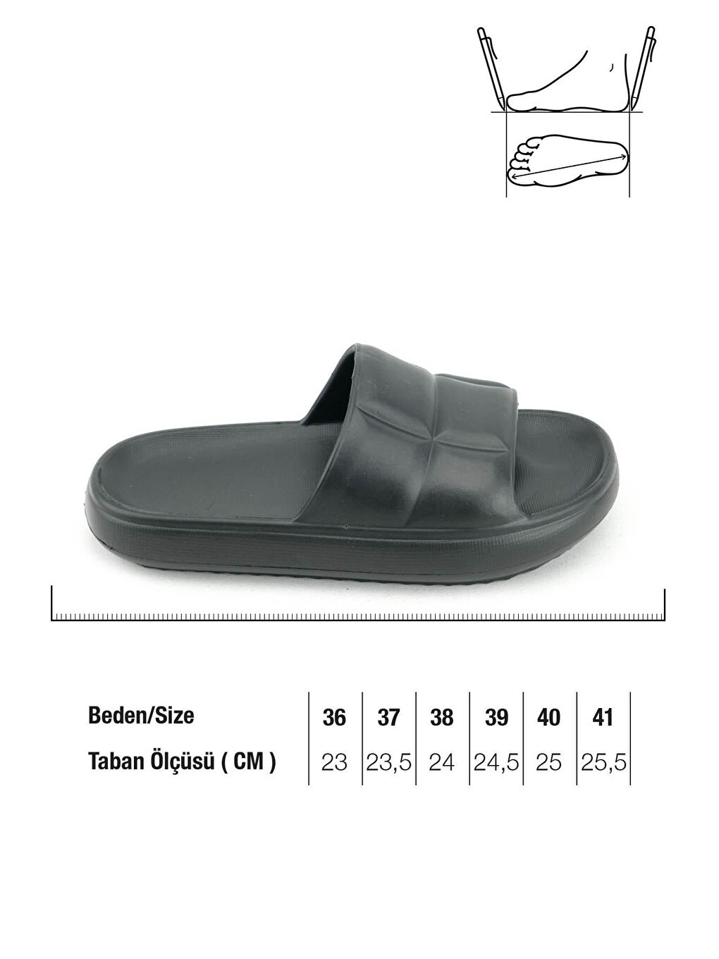 Siyah Kadın Yazlık Banyo Bahçe Havuz Terlik-1