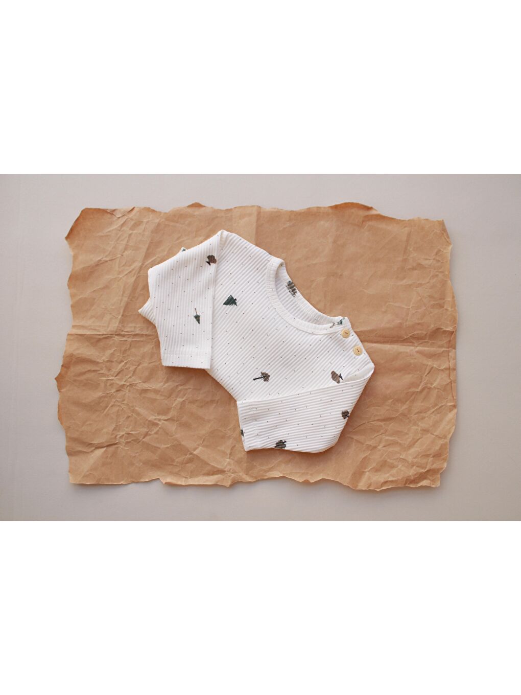 Ekru Ağaç Desenli Üst-3