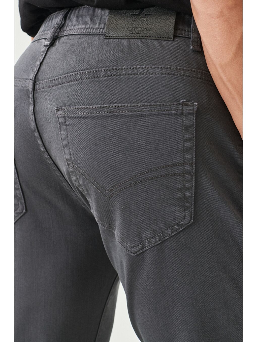 Erkek Antrasit 360 Derece Her Yöne Esneyen Rahat Slim Fit Pantolon-5