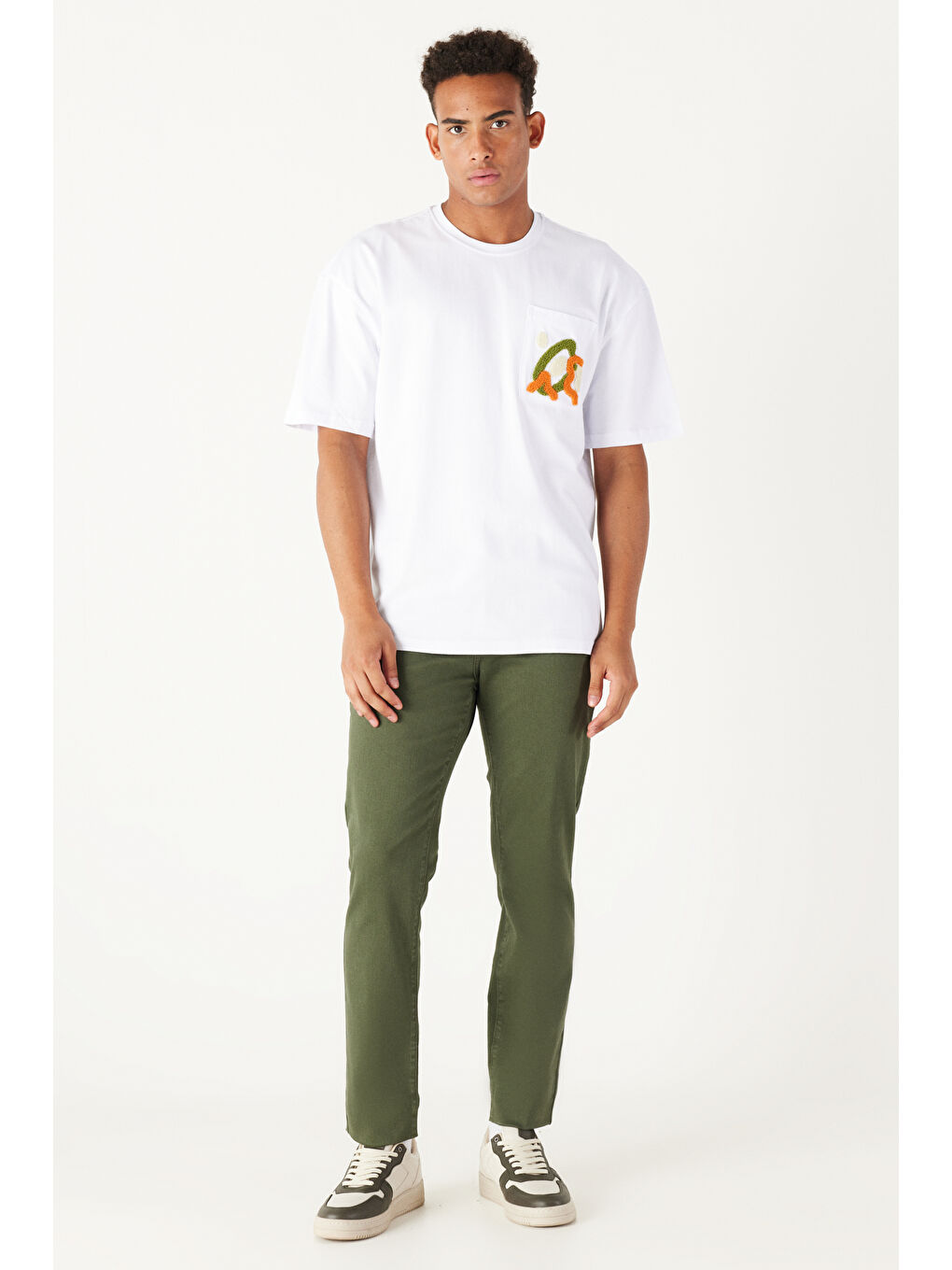 Erkek Haki 360 Derece Her Yöne Esneyen Rahat Slim Fit Pantolon-1