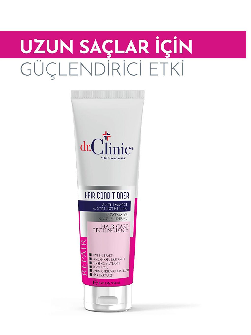 Dr. Clinic Şeffaf Saç Kremi Uzatma ve Güçlendirme Etkili 250 ml