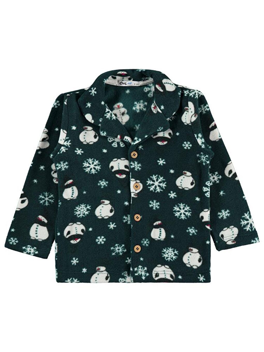 Boys Kardan Adam Baskılı 2-5 Yaş Pijama Takımı - Yeşil 5-6 Yaş-2