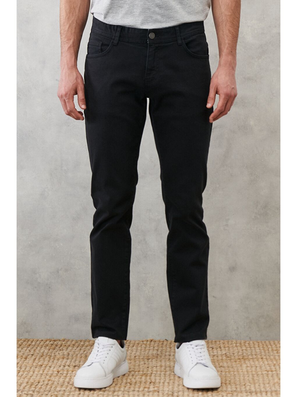 Erkek Siyah 360 Derece Her Yöne Esneyen Rahat Slim Fit Pantolon