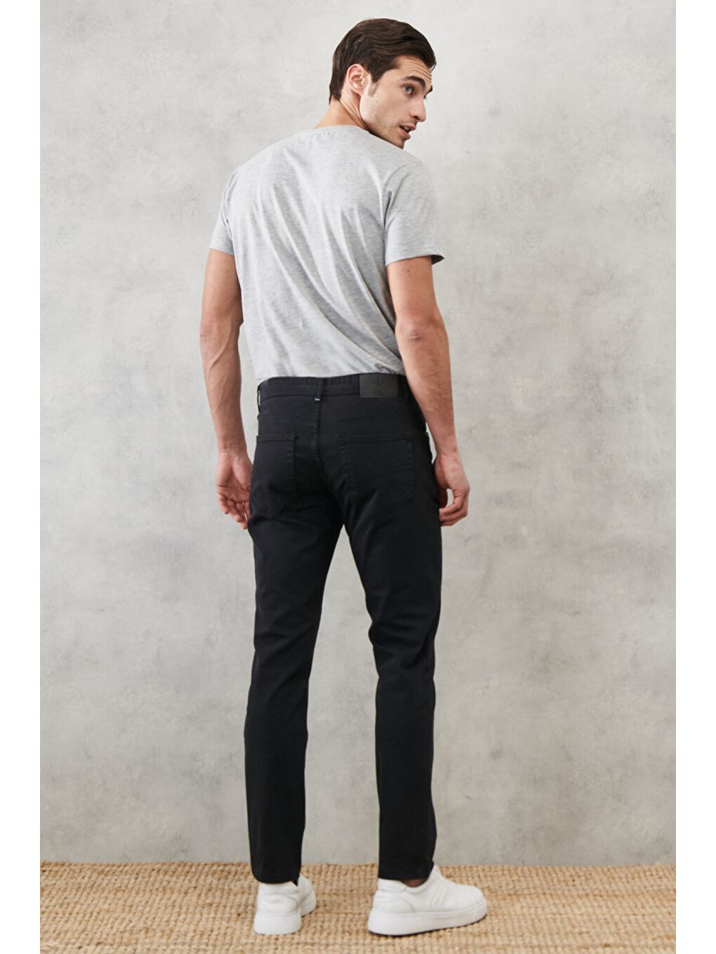 Erkek Siyah 360 Derece Her Yöne Esneyen Rahat Slim Fit Pantolon-8