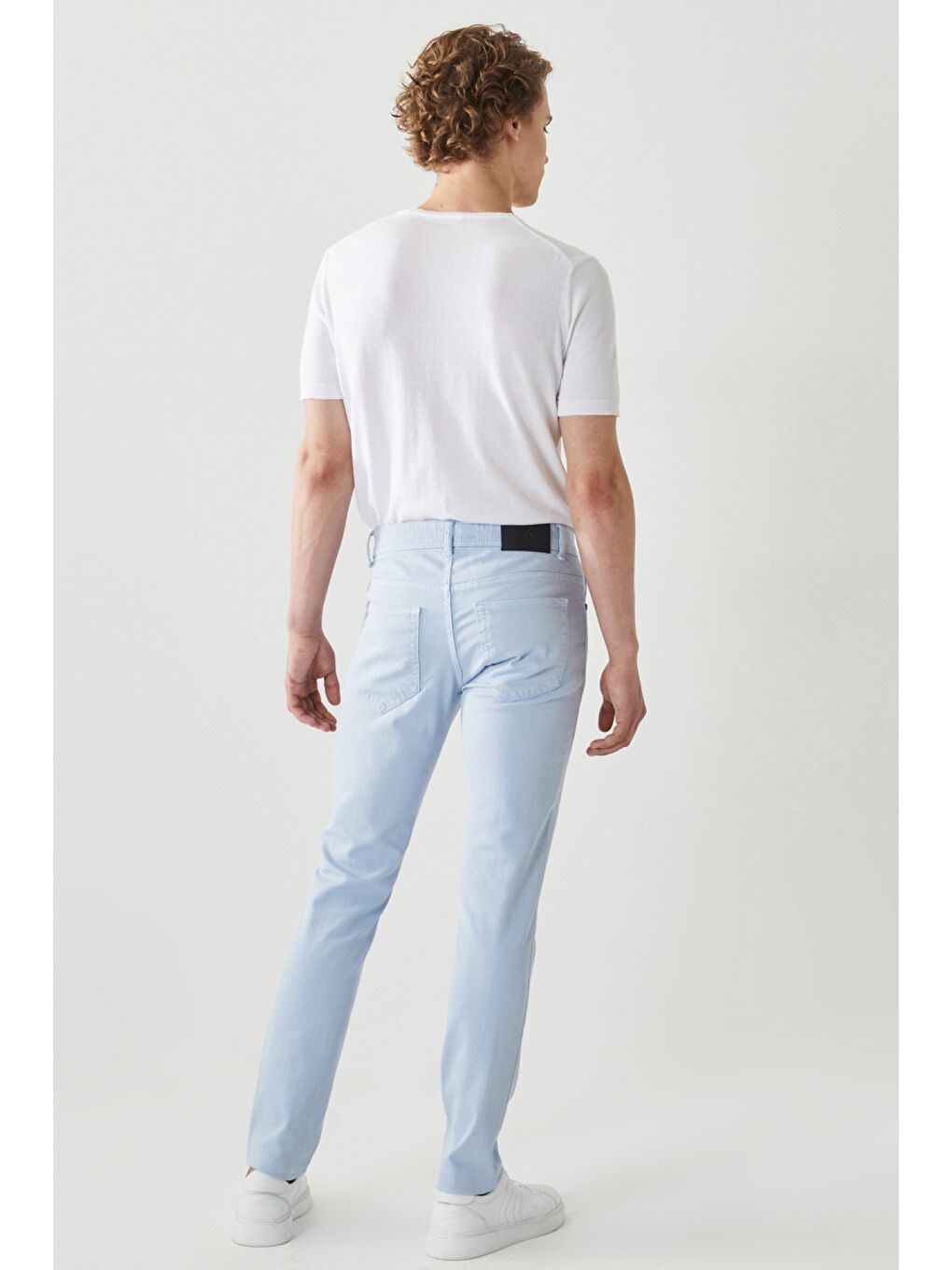 Erkek Mavi 360 Derece Her Yöne Esneyen Rahat Slim Fit Pantolon-6