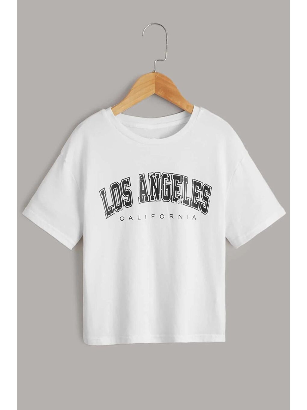 uyguntarz Beyaz Çocuk Los Angles Pamuklu Tshirt