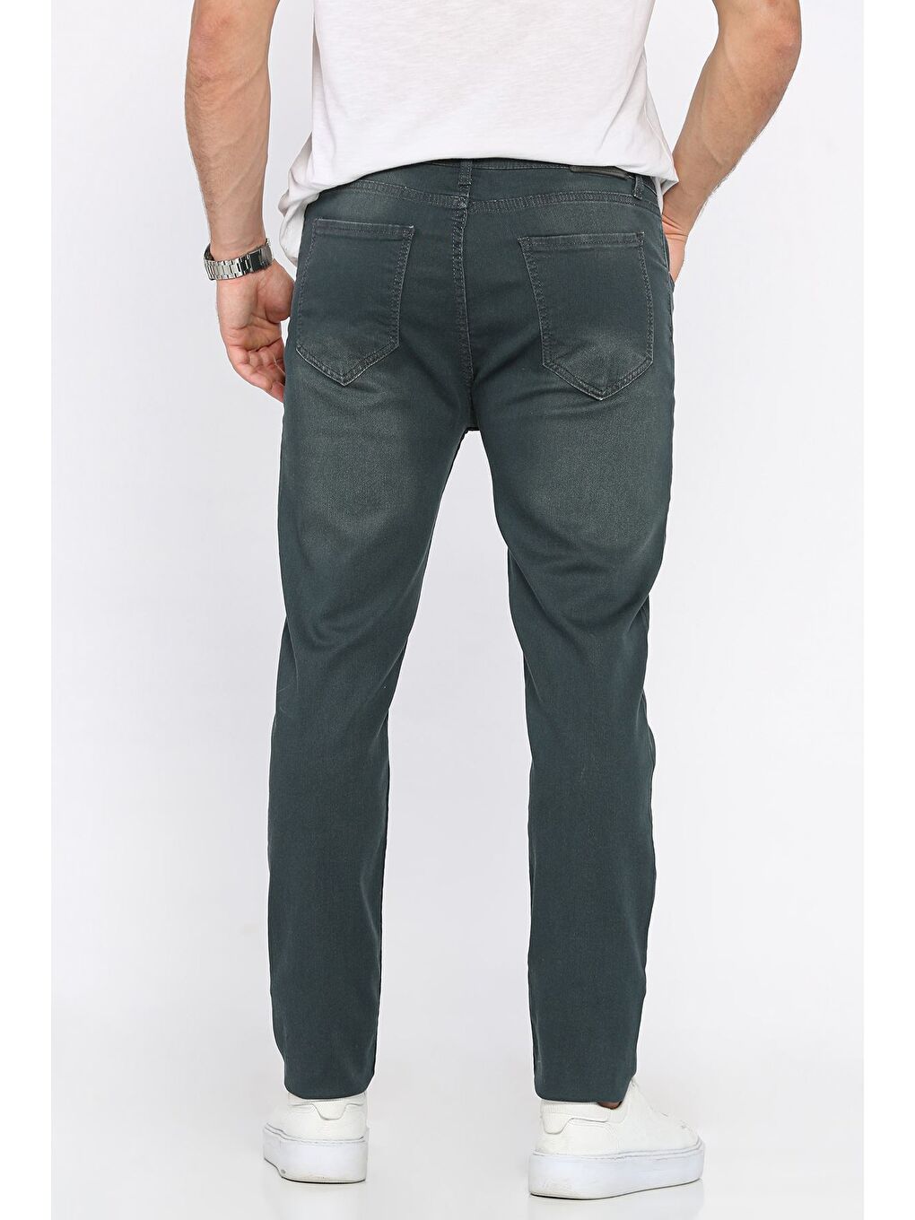Petrol Erkek Jean Elastanlı Pantolon-2