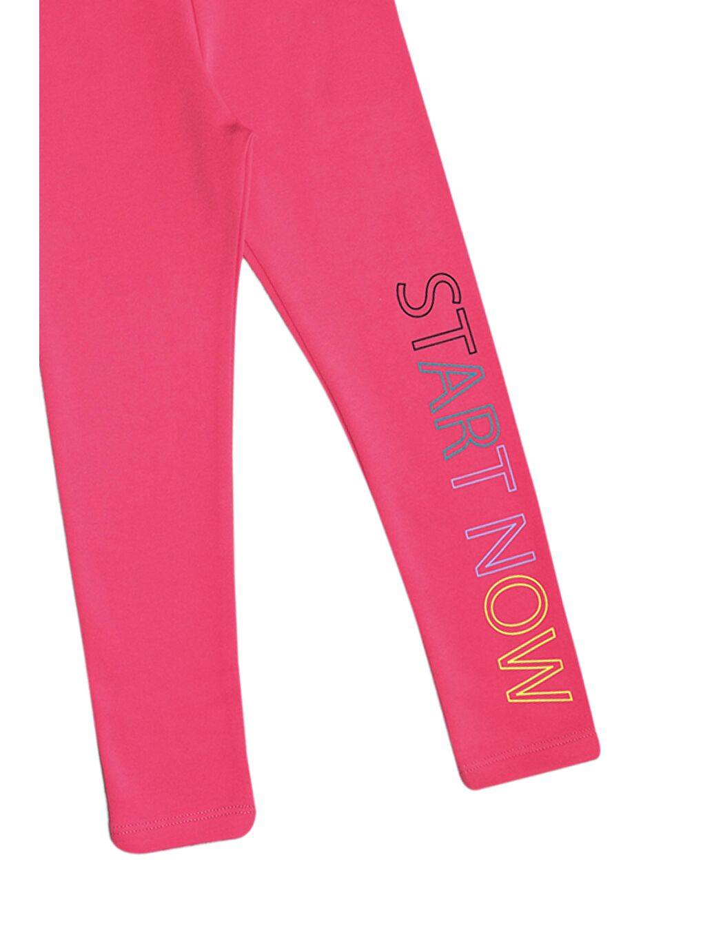 Kırmızı Nar Çiçeği Kız Çocuk Start Now Baskılı Şardonlu Tayt-1