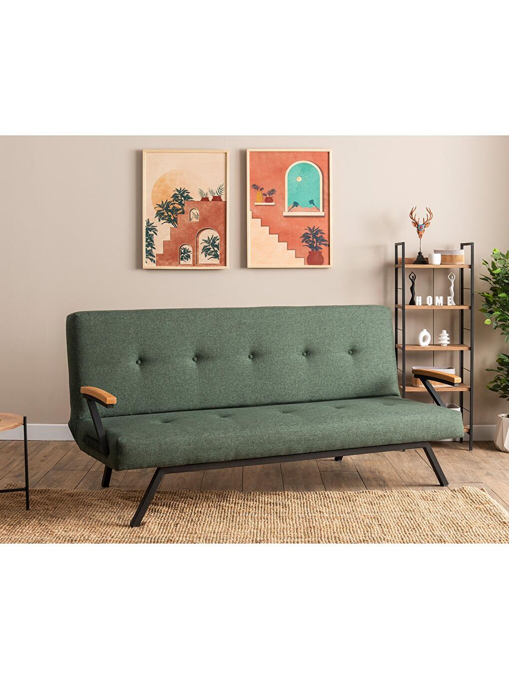 Zven Üçlü Yataklı Koltuk - Keten Haki