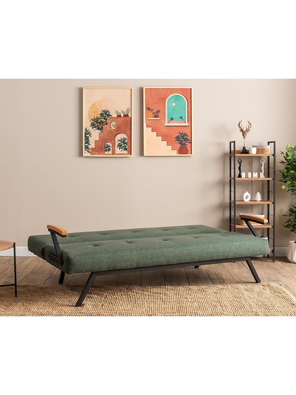 Zven Üçlü Yataklı Koltuk - Keten Haki-1