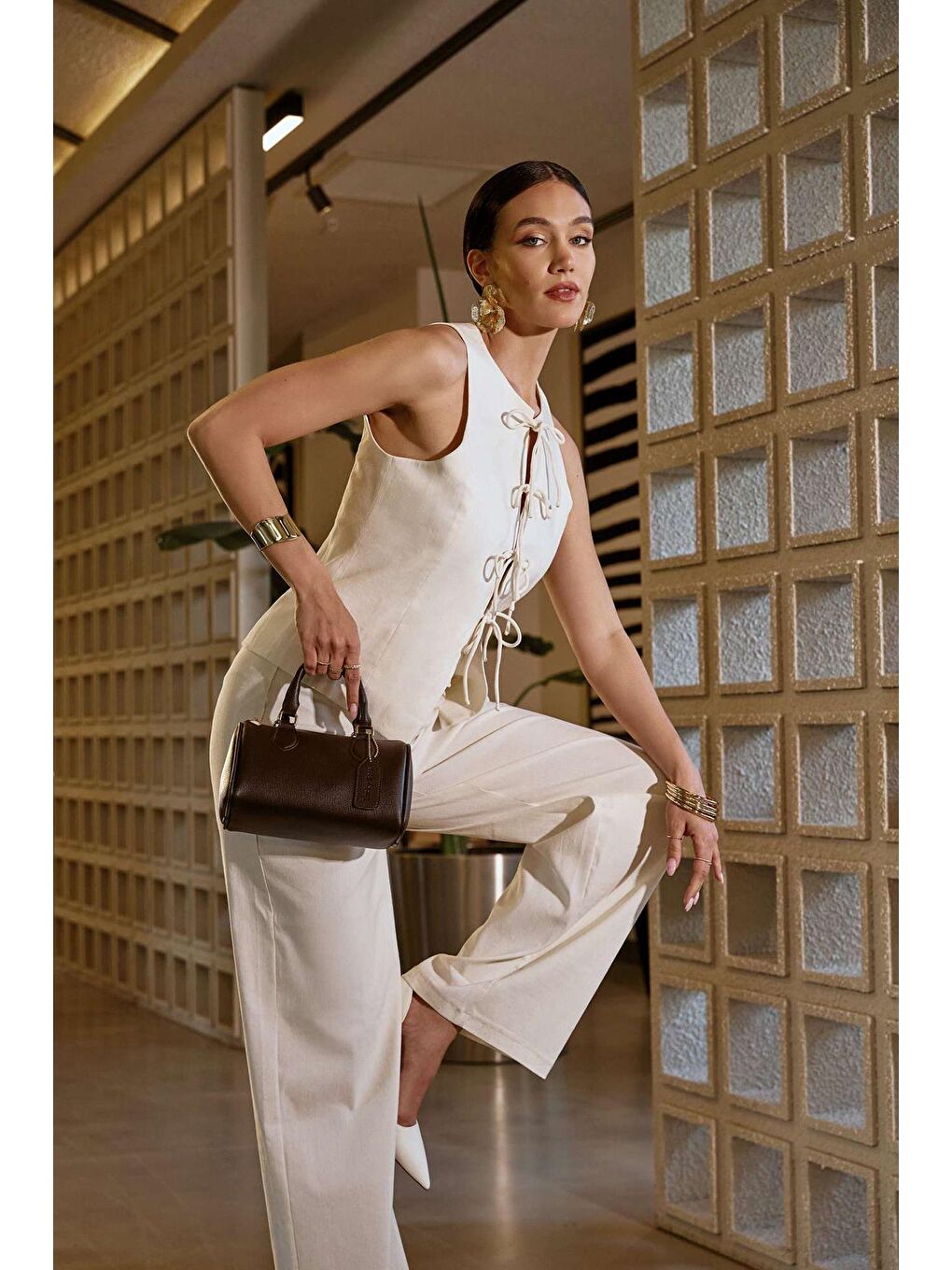 Kahverengi Joan Kadın El ve Omuz Çantası-1