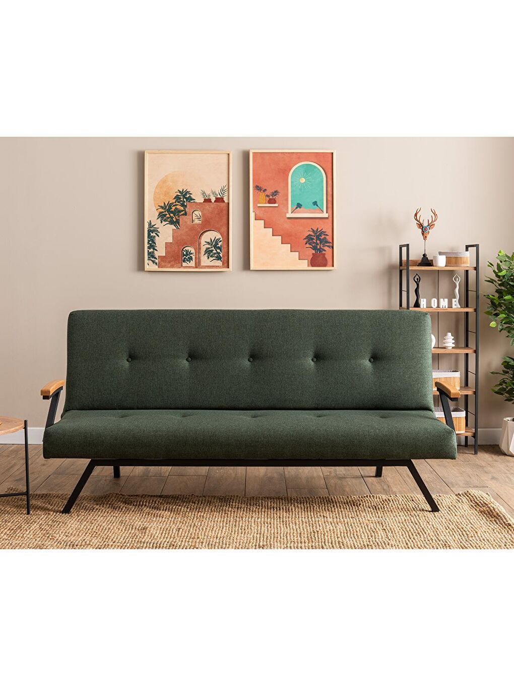 Zven Üçlü Yataklı Koltuk - Keten Haki-2